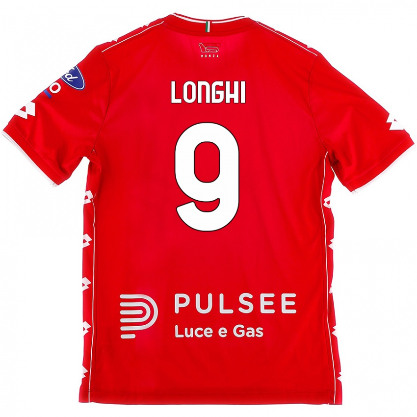 Enfant Maillot Jordan Longhi #9 Rouge Blanc Tenues Domicile 2024/25 T-Shirt Suisse