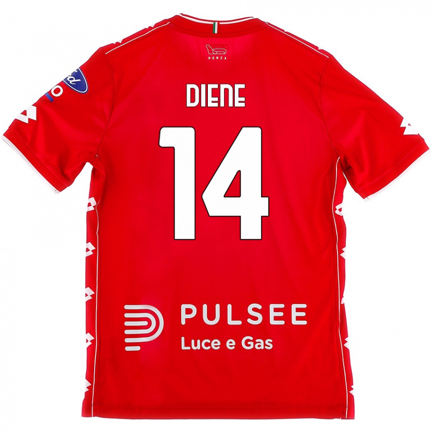 Enfant Maillot Abdou Diene #14 Rouge Blanc Tenues Domicile 2024/25 T-Shirt Suisse