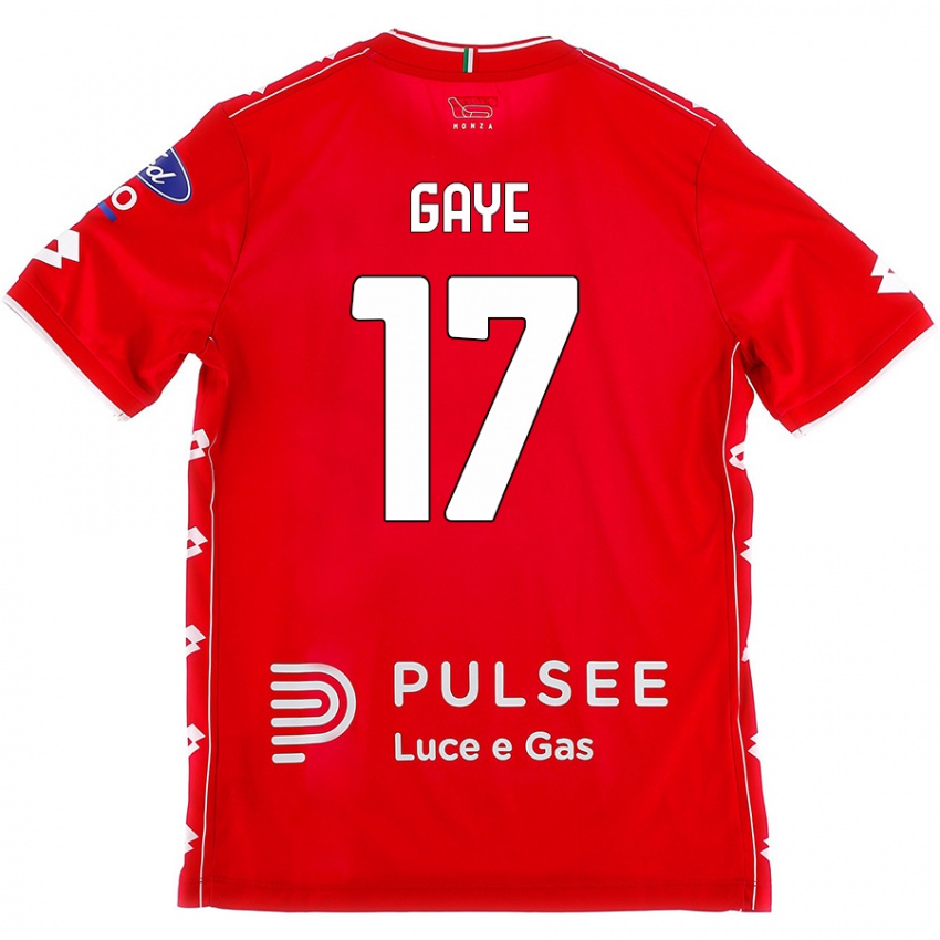 Enfant Maillot Mamadou Gaye #17 Rouge Blanc Tenues Domicile 2024/25 T-Shirt Suisse