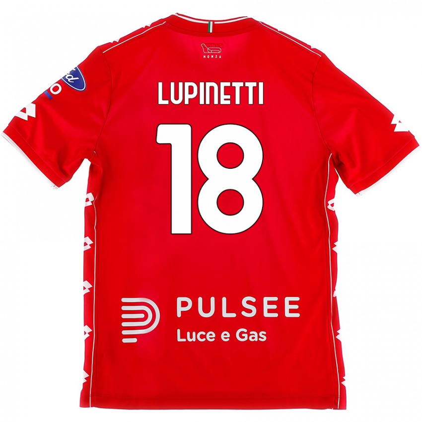 Enfant Maillot Tommaso Lupinetti #18 Rouge Blanc Tenues Domicile 2024/25 T-Shirt Suisse