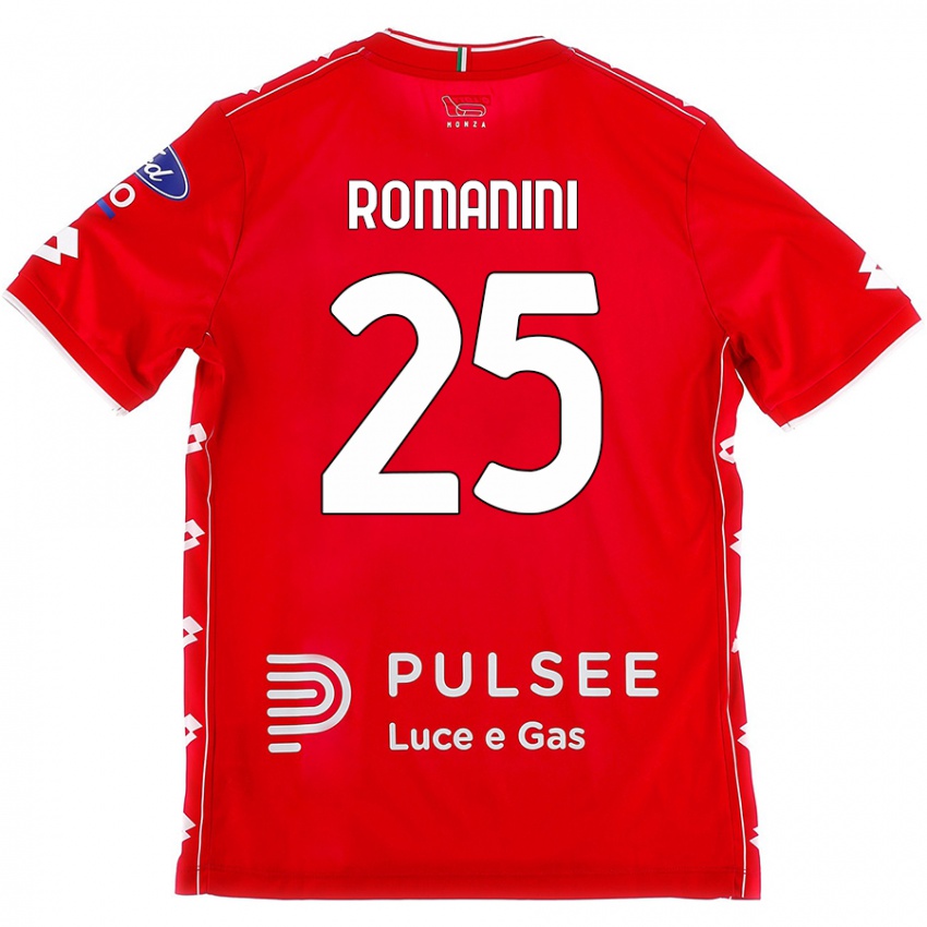 Enfant Maillot Andrea Romanini #25 Rouge Blanc Tenues Domicile 2024/25 T-Shirt Suisse