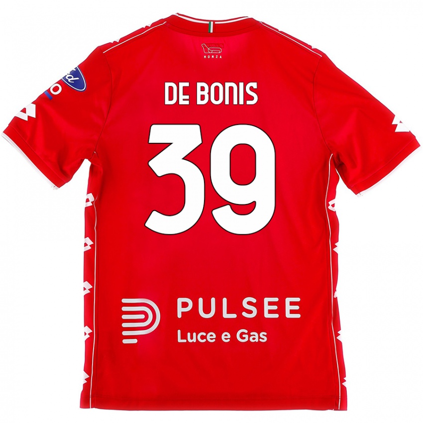 Enfant Maillot Andrea De Bonis #39 Rouge Blanc Tenues Domicile 2024/25 T-Shirt Suisse