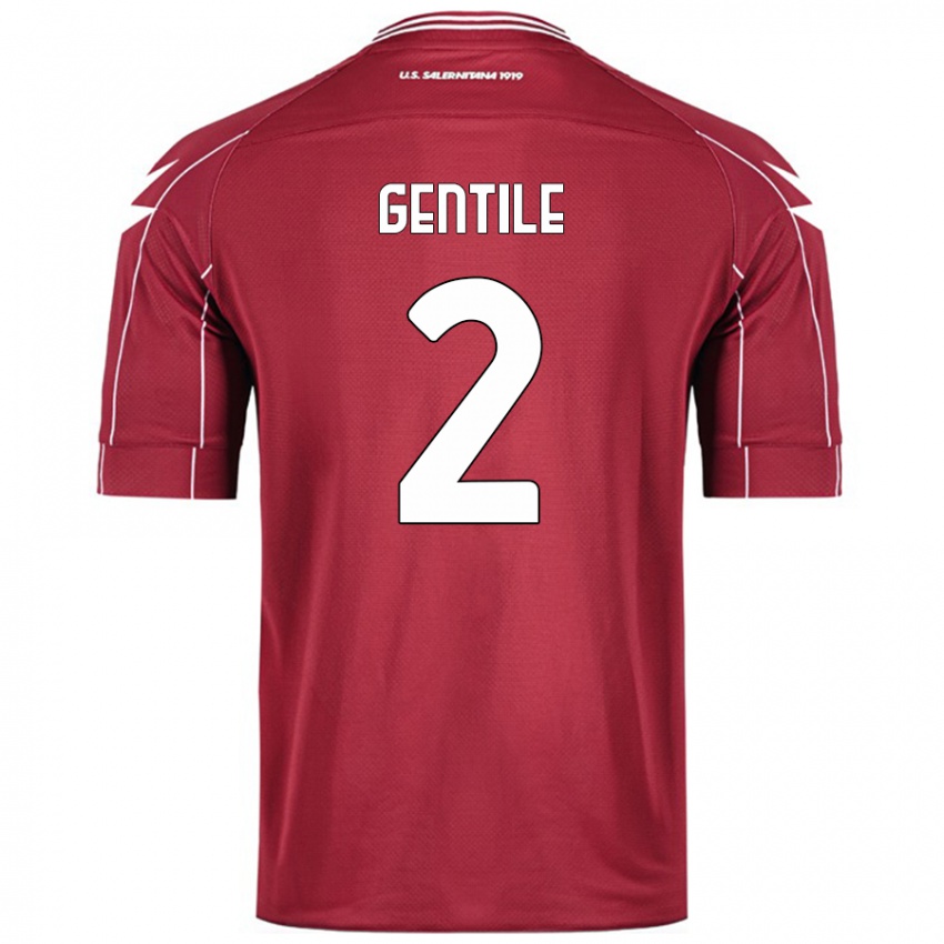 Kinder Davide Gentile #2 Burgundrot Heimtrikot Trikot 2024/25 T-Shirt Schweiz