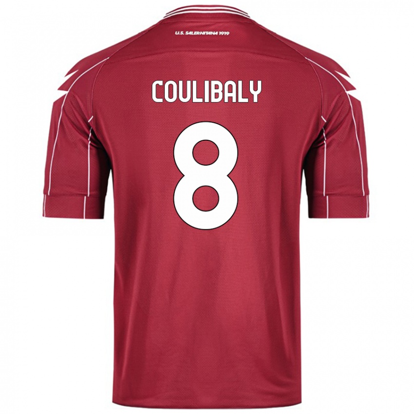 Kinder Mamadou Coulibaly #8 Burgundrot Heimtrikot Trikot 2024/25 T-Shirt Schweiz