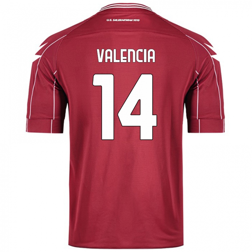 Kinder Diego Valencia #14 Burgundrot Heimtrikot Trikot 2024/25 T-Shirt Schweiz