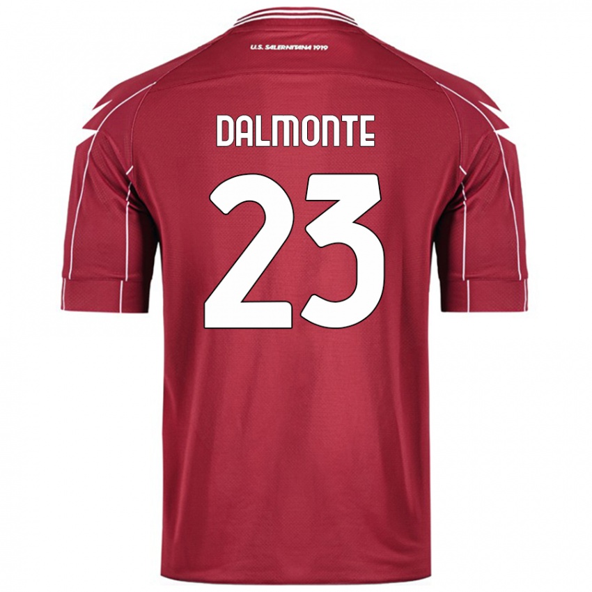 Kinder Nicola Dalmonte #23 Burgundrot Heimtrikot Trikot 2024/25 T-Shirt Schweiz