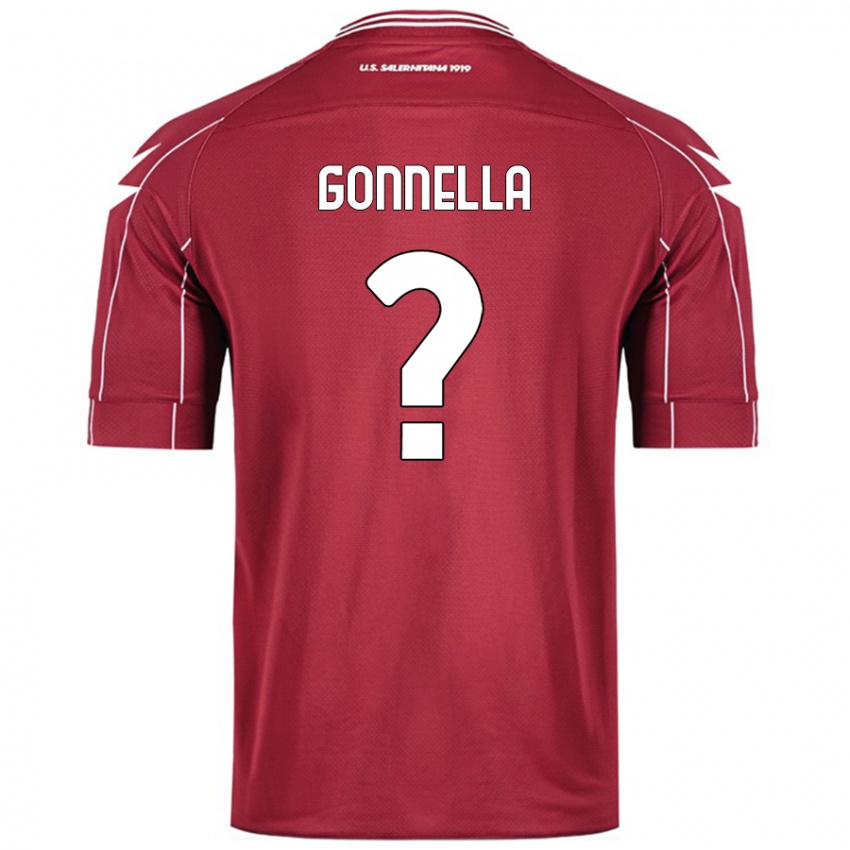 Kinder Andrea Gonnella #0 Burgundrot Heimtrikot Trikot 2024/25 T-Shirt Schweiz