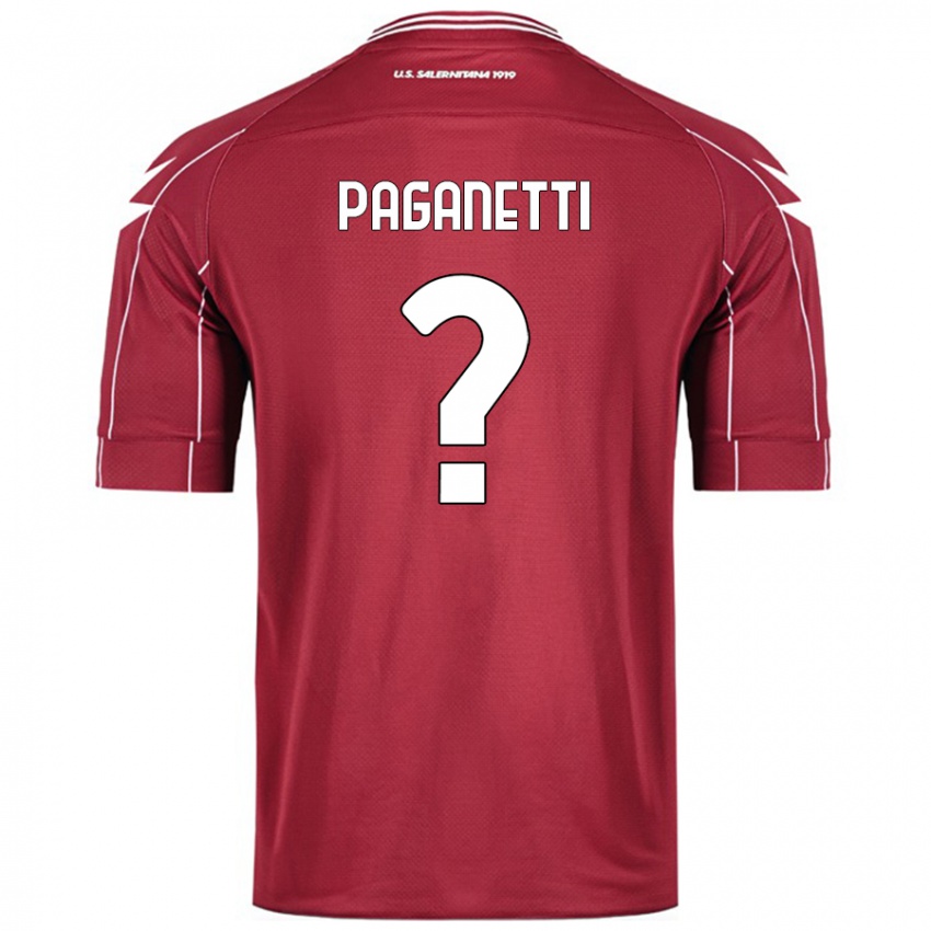 Kinder Giacomo Paganetti #0 Burgundrot Heimtrikot Trikot 2024/25 T-Shirt Schweiz