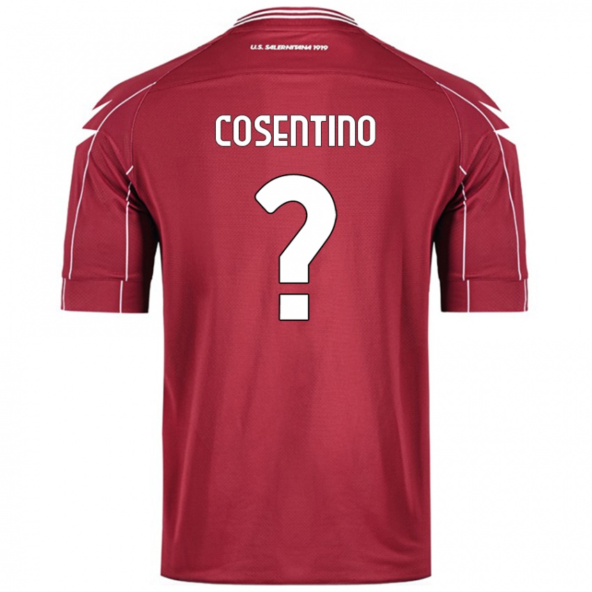 Kinder Aldo Cosentino #0 Burgundrot Heimtrikot Trikot 2024/25 T-Shirt Schweiz