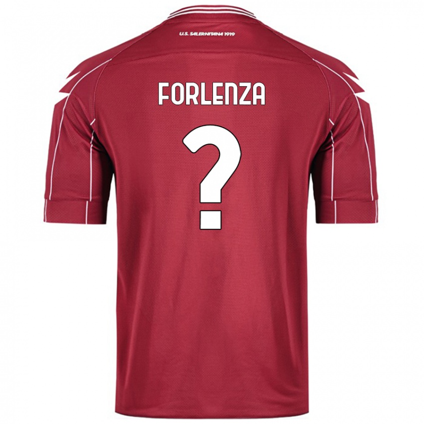 Kinder Carlo Forlenza #0 Burgundrot Heimtrikot Trikot 2024/25 T-Shirt Schweiz