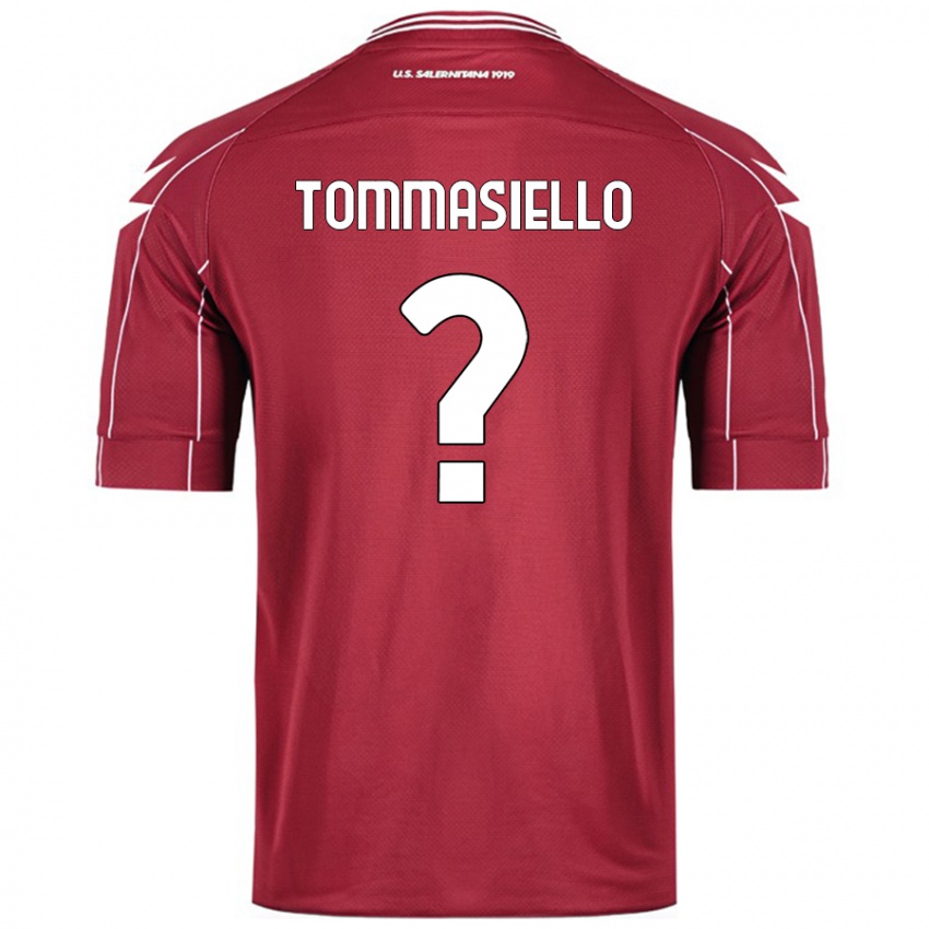 Kinder Francesco Tommasiello #0 Burgundrot Heimtrikot Trikot 2024/25 T-Shirt Schweiz