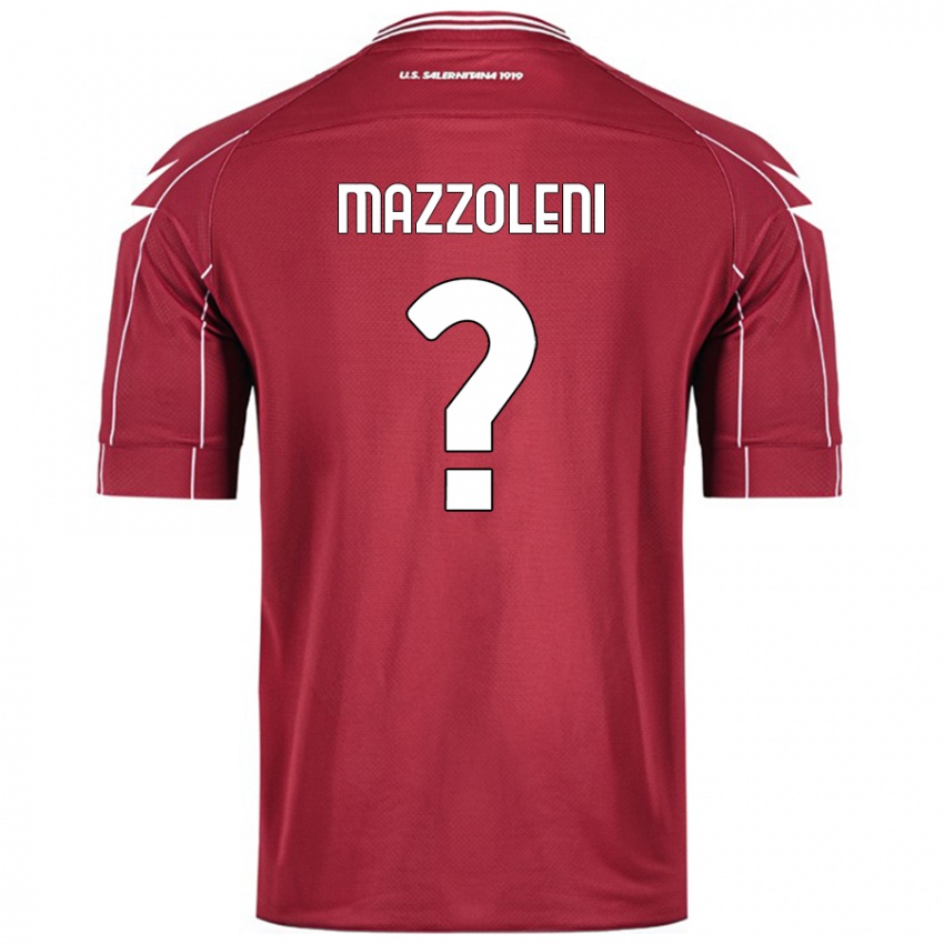 Kinder Riccardo Mazzoleni #0 Burgundrot Heimtrikot Trikot 2024/25 T-Shirt Schweiz