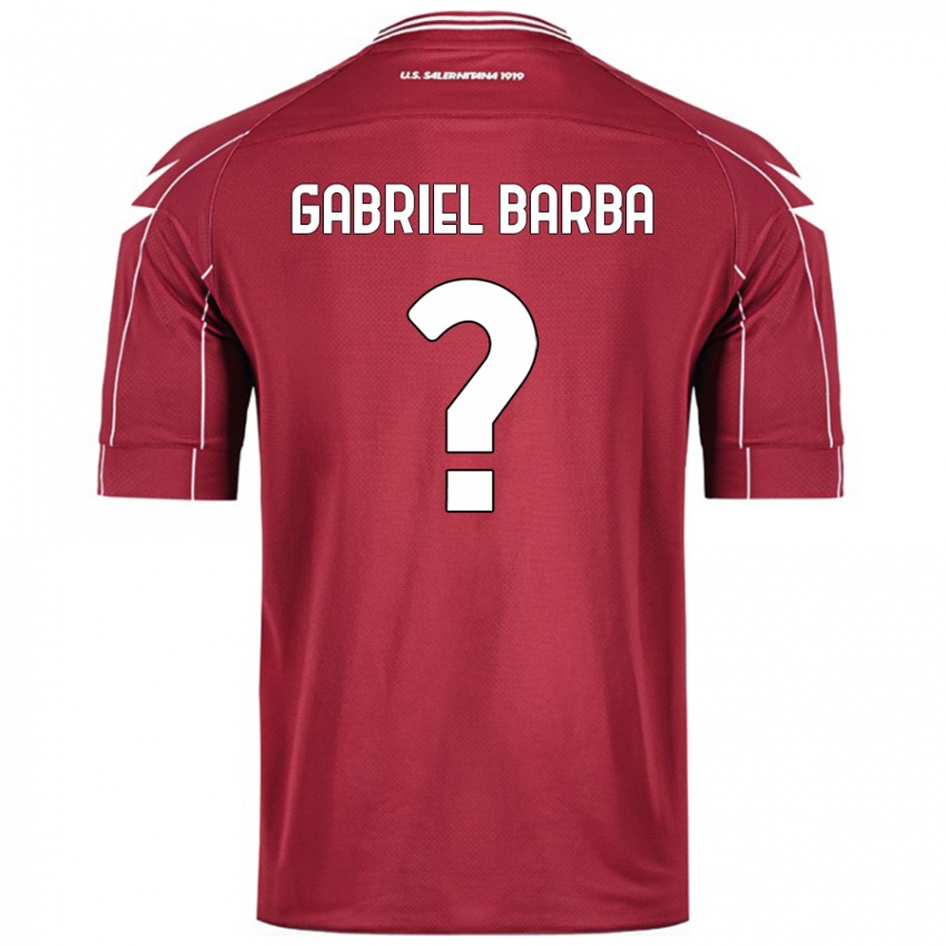 Kinder Luigi Gabriel Barba #0 Burgundrot Heimtrikot Trikot 2024/25 T-Shirt Schweiz