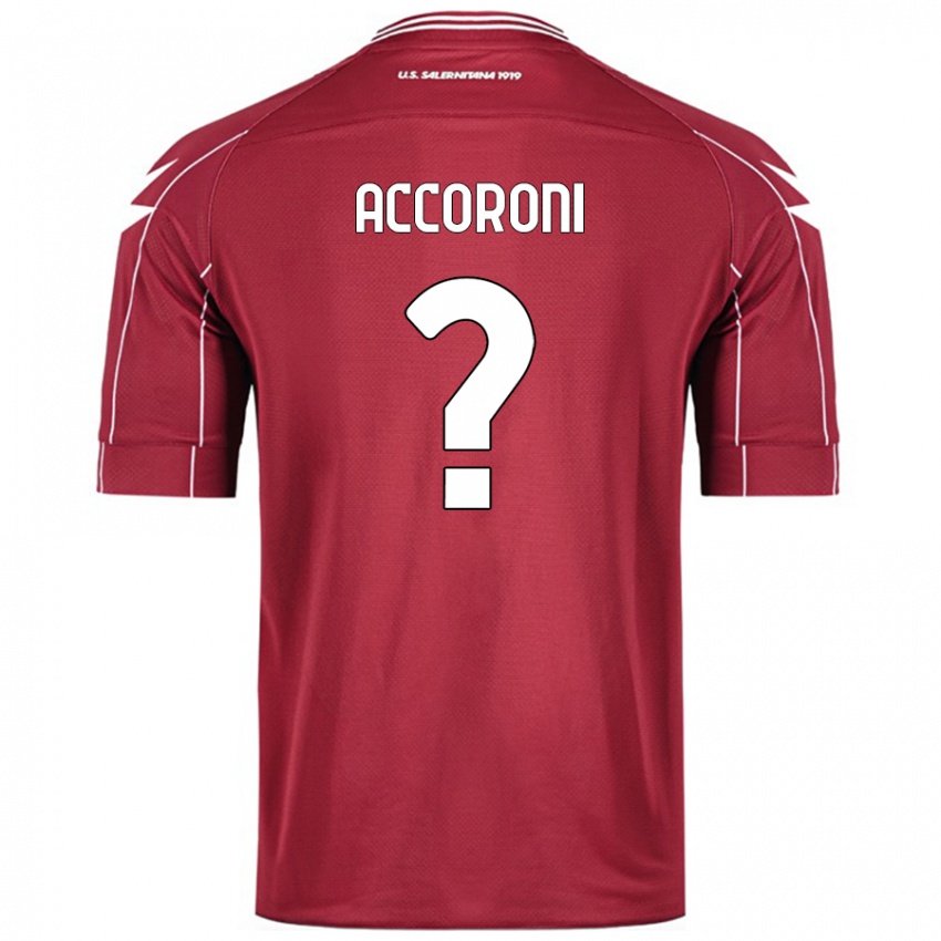 Kinder Nicolas Accoroni #0 Burgundrot Heimtrikot Trikot 2024/25 T-Shirt Schweiz