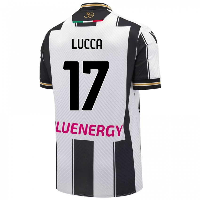 Kinder Lorenzo Lucca #17 Weiß Schwarz Heimtrikot Trikot 2024/25 T-Shirt Schweiz