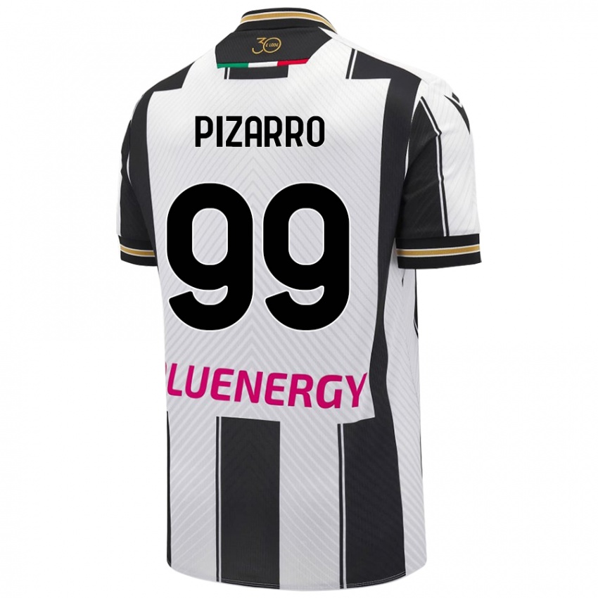 Kinder Damián Pizarro #99 Weiß Schwarz Heimtrikot Trikot 2024/25 T-Shirt Schweiz