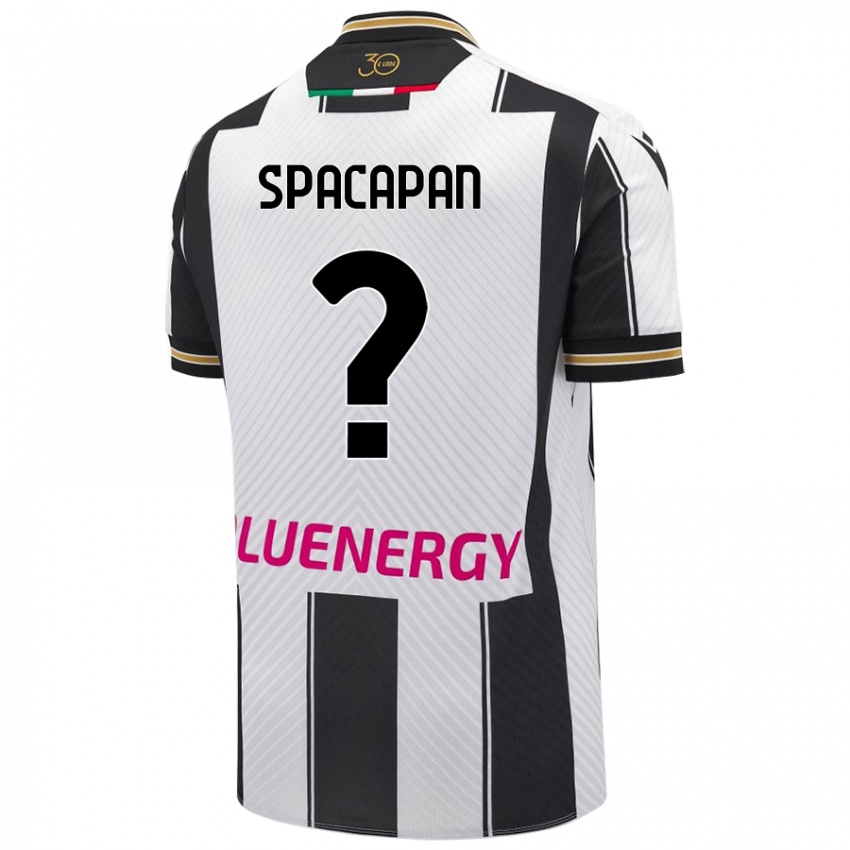 Kinder Luka Spacapan #0 Weiß Schwarz Heimtrikot Trikot 2024/25 T-Shirt Schweiz