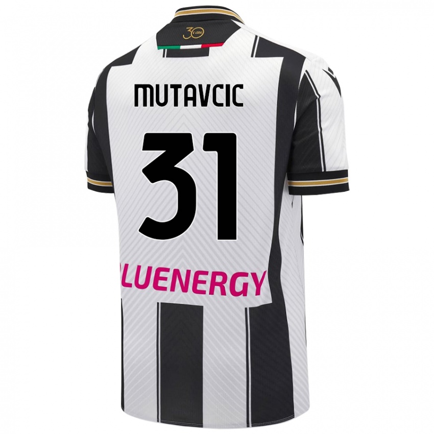 Kinder Jan Mutavcic #31 Weiß Schwarz Heimtrikot Trikot 2024/25 T-Shirt Schweiz