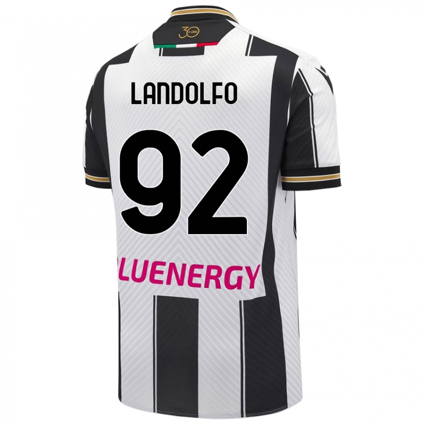 Kinder Tommaso Landolfo #92 Weiß Schwarz Heimtrikot Trikot 2024/25 T-Shirt Schweiz