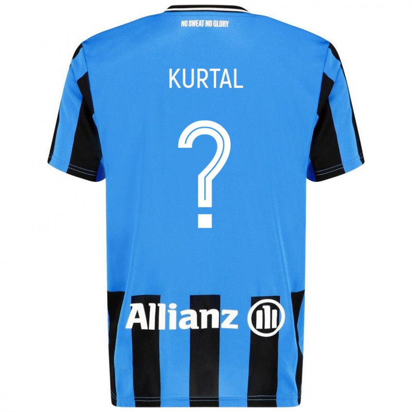 Enfant Maillot Utku Kurtal #0 Bleu Ciel Noir Tenues Domicile 2024/25 T-Shirt Suisse