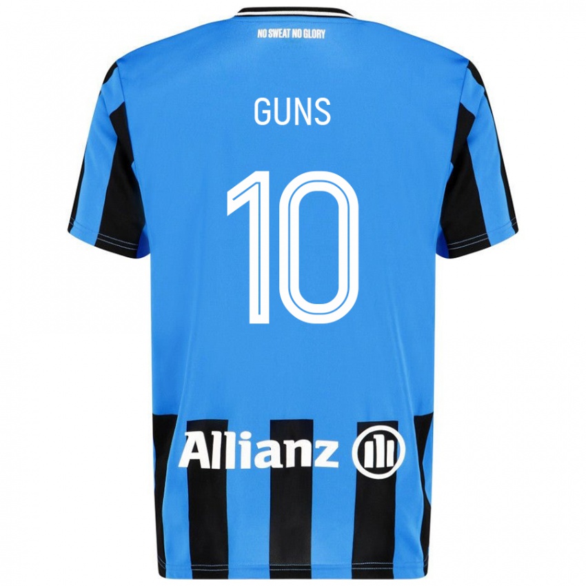 Enfant Maillot Celien Guns #10 Bleu Ciel Noir Tenues Domicile 2024/25 T-Shirt Suisse