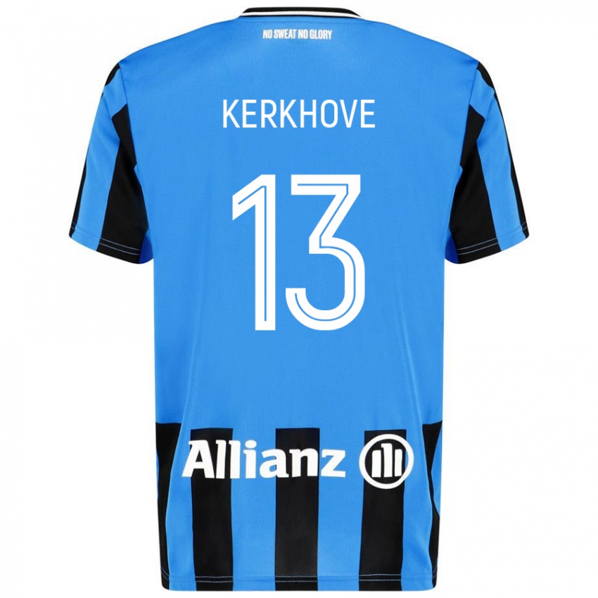 Enfant Maillot Angel Kerkhove #13 Bleu Ciel Noir Tenues Domicile 2024/25 T-Shirt Suisse