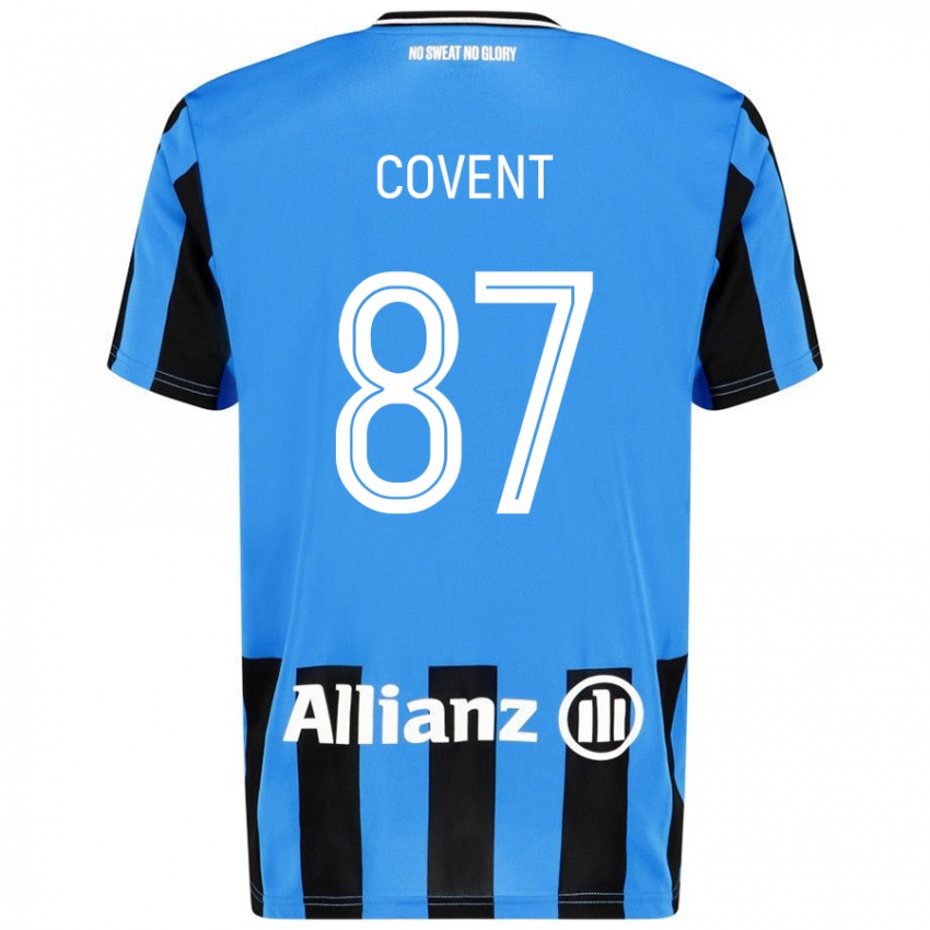 Enfant Maillot Jorijn Covent #87 Bleu Ciel Noir Tenues Domicile 2024/25 T-Shirt Suisse