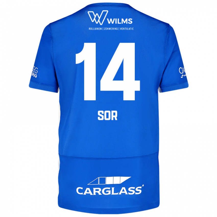 Kinder Yira Sor #14 Blau Heimtrikot Trikot 2024/25 T-Shirt Schweiz