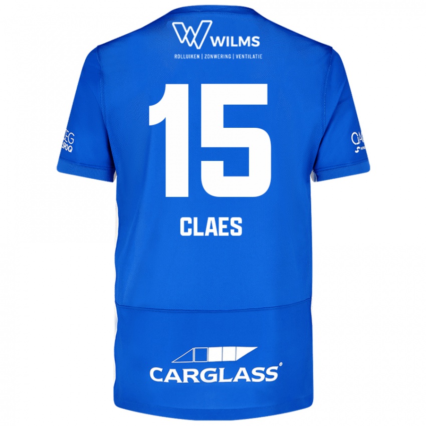 Kinder Thomas Claes #15 Blau Heimtrikot Trikot 2024/25 T-Shirt Schweiz