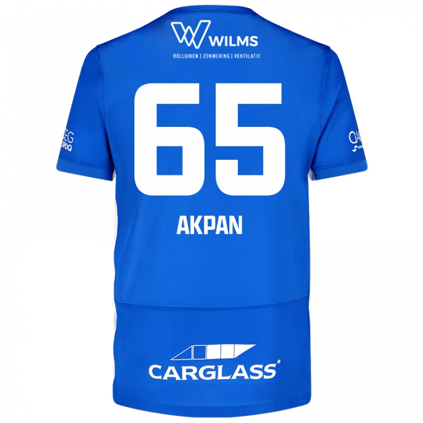 Kinder Christian Akpan #65 Blau Heimtrikot Trikot 2024/25 T-Shirt Schweiz