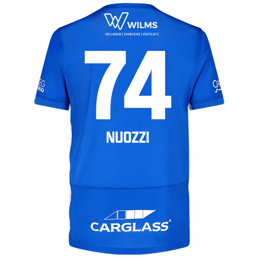 Kinder Cédric Nuozzi #74 Blau Heimtrikot Trikot 2024/25 T-Shirt Schweiz