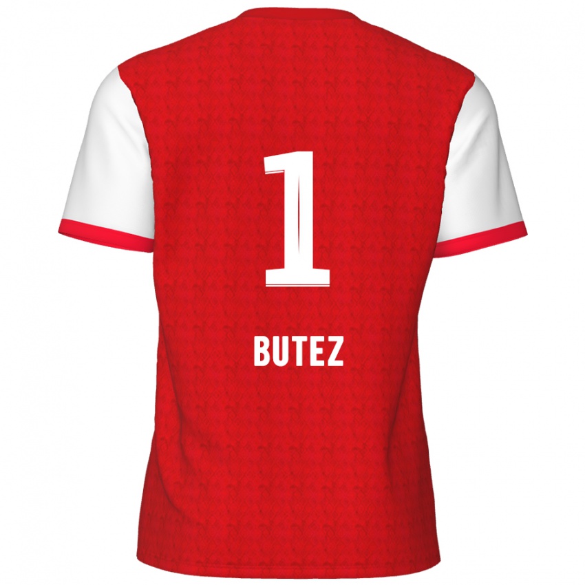 Kinder Jean Butez #1 Rot Weiß Heimtrikot Trikot 2024/25 T-Shirt Schweiz