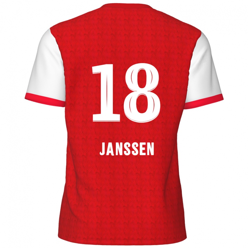 Kinder Vincent Janssen #18 Rot Weiß Heimtrikot Trikot 2024/25 T-Shirt Schweiz