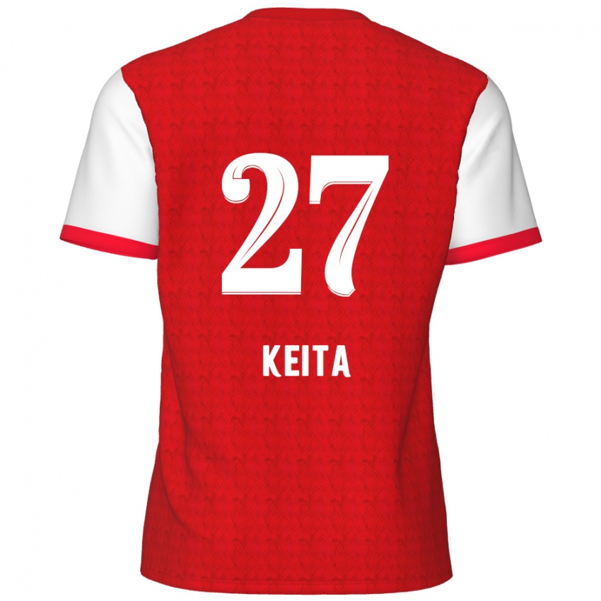 Kinder Mandela Keita #27 Rot Weiß Heimtrikot Trikot 2024/25 T-Shirt Schweiz