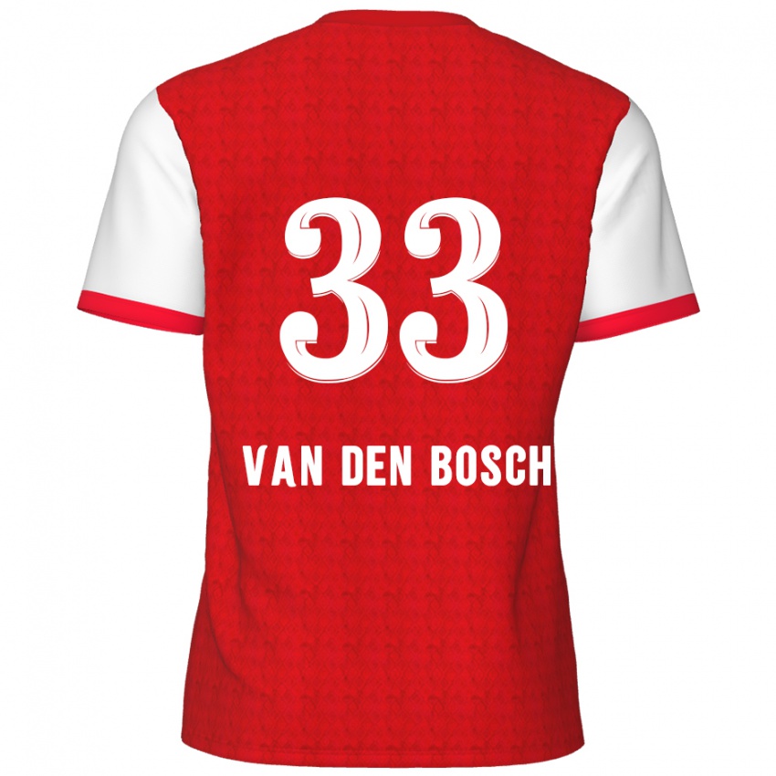 Kinder Zeno Van Den Bosch #33 Rot Weiß Heimtrikot Trikot 2024/25 T-Shirt Schweiz