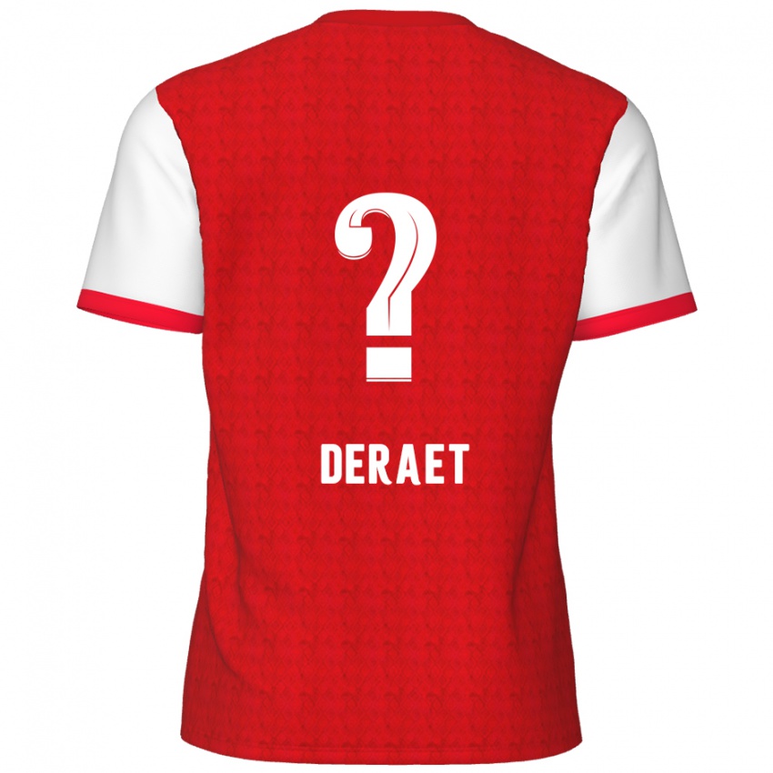 Kinder Xavi Deraet #0 Rot Weiß Heimtrikot Trikot 2024/25 T-Shirt Schweiz