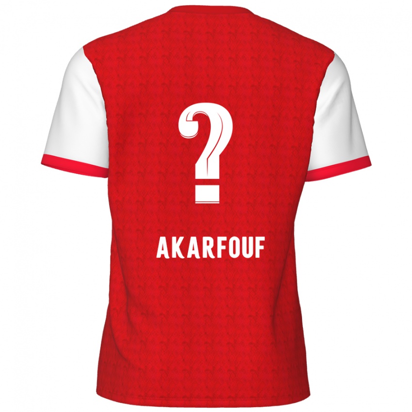 Kinder Hamza Akarfouf #0 Rot Weiß Heimtrikot Trikot 2024/25 T-Shirt Schweiz