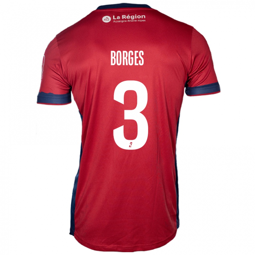 Kinder Neto Borges #3 Hellburgunderrot Heimtrikot Trikot 2024/25 T-Shirt Schweiz