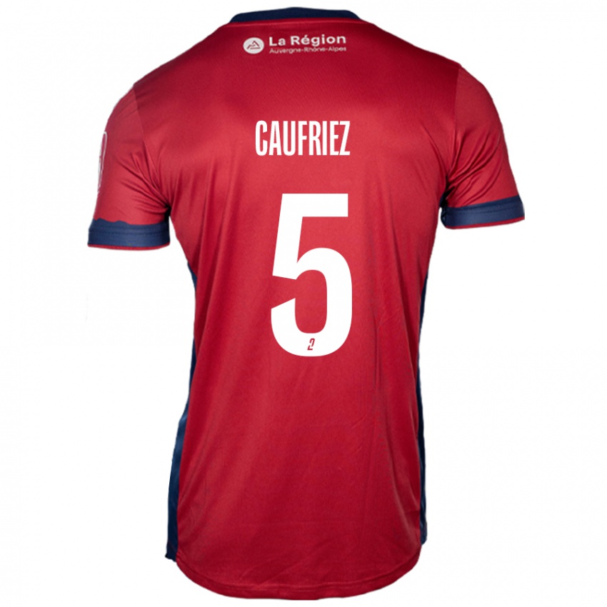 Kinder Maximiliano Caufriez #5 Hellburgunderrot Heimtrikot Trikot 2024/25 T-Shirt Schweiz