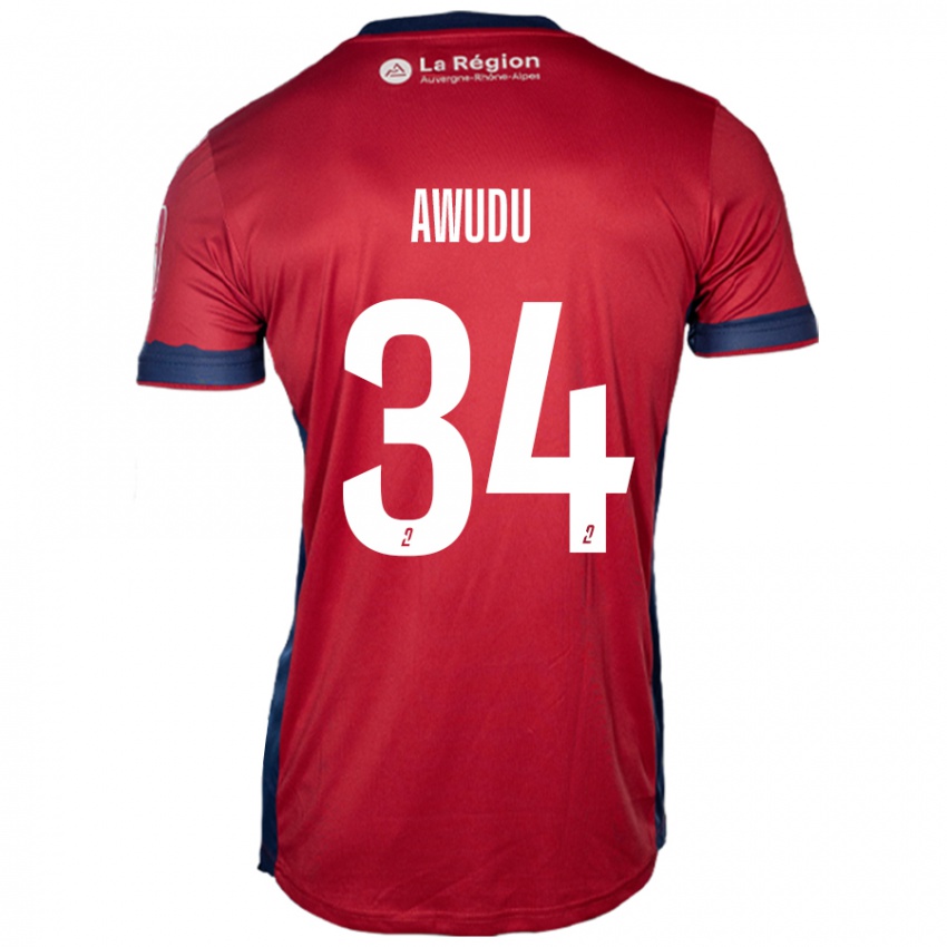 Kinder Sumaila Awudu #34 Hellburgunderrot Heimtrikot Trikot 2024/25 T-Shirt Schweiz