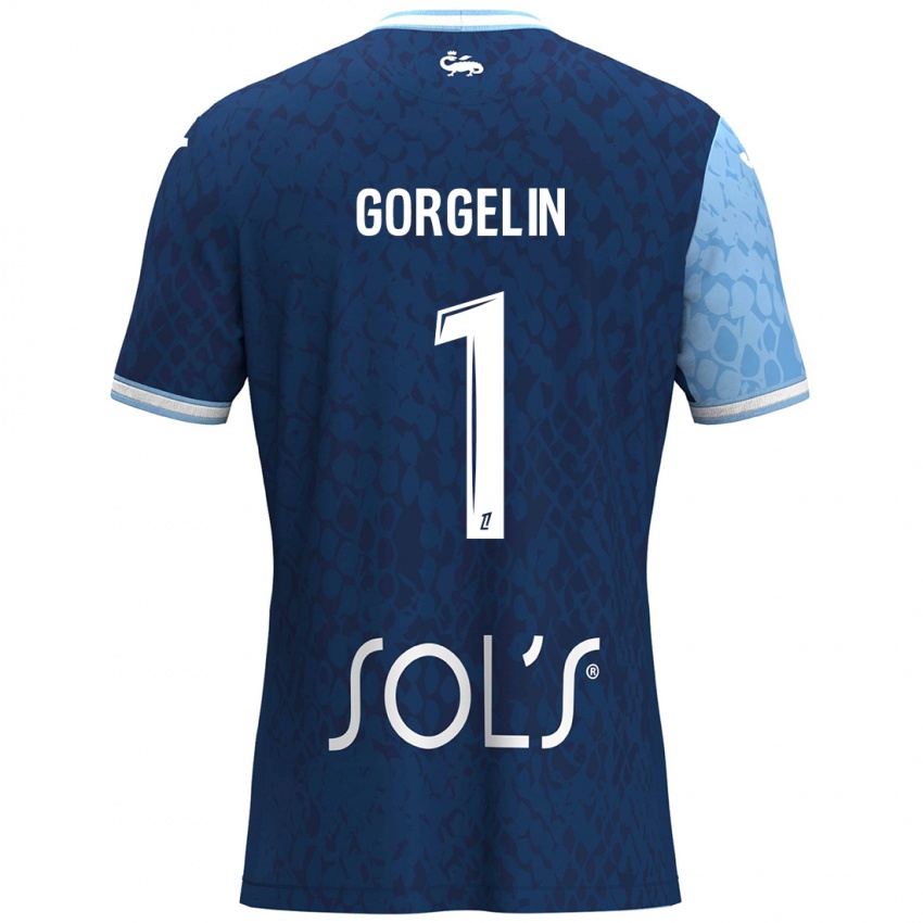 Kinder Mathieu Gorgelin #1 Himmelblau Dunkelblau Heimtrikot Trikot 2024/25 T-Shirt Schweiz