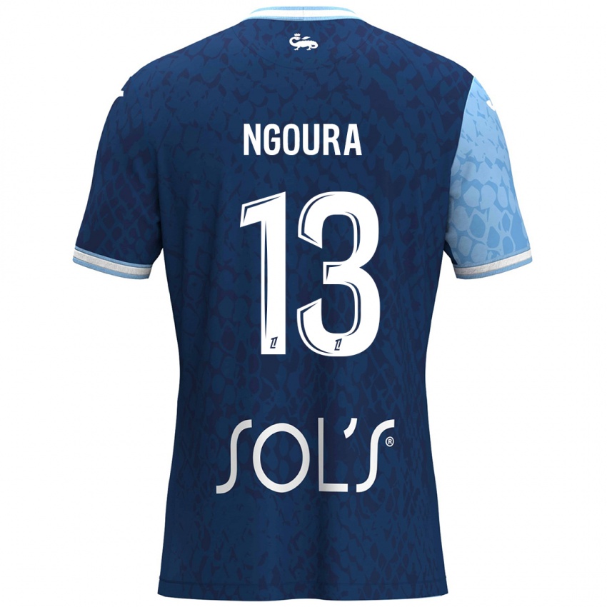 Kinder Steve Ngoura #13 Himmelblau Dunkelblau Heimtrikot Trikot 2024/25 T-Shirt Schweiz