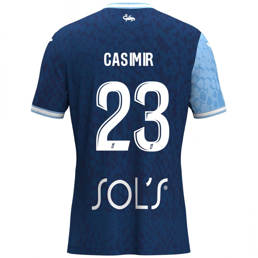 Kinder Josué Casimir #23 Himmelblau Dunkelblau Heimtrikot Trikot 2024/25 T-Shirt Schweiz