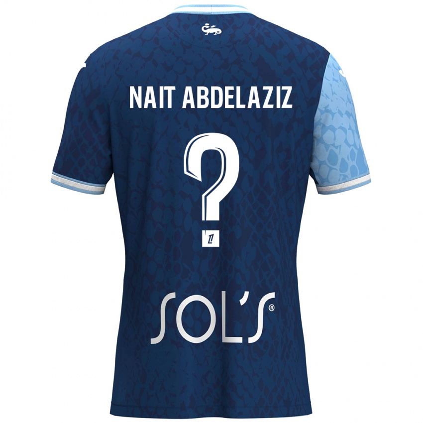 Kinder Elias Naït Abdelaziz #0 Himmelblau Dunkelblau Heimtrikot Trikot 2024/25 T-Shirt Schweiz