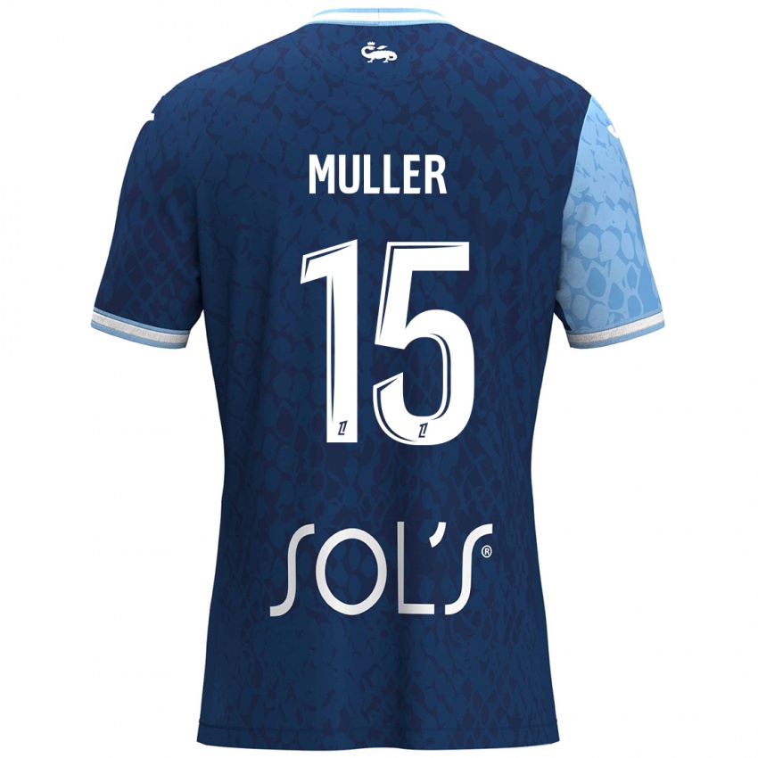 Kinder Laura Muller #15 Himmelblau Dunkelblau Heimtrikot Trikot 2024/25 T-Shirt Schweiz