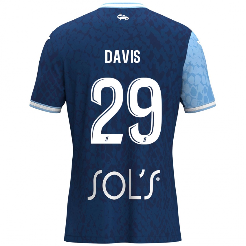 Kinder Deja Davis #29 Himmelblau Dunkelblau Heimtrikot Trikot 2024/25 T-Shirt Schweiz