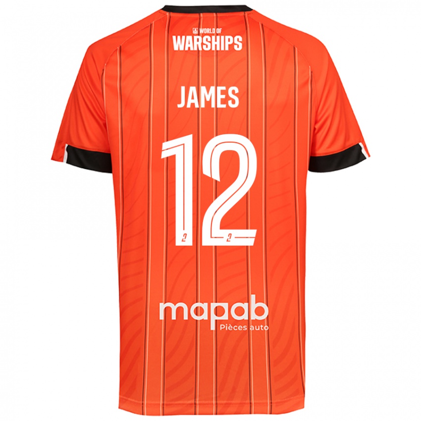 Kinder Isaac James #12 Orange Heimtrikot Trikot 2024/25 T-Shirt Schweiz