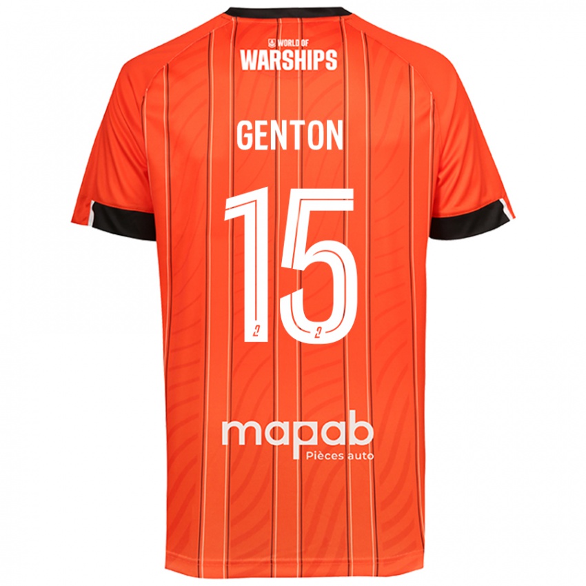 Kinder Enzo Genton #15 Orange Heimtrikot Trikot 2024/25 T-Shirt Schweiz