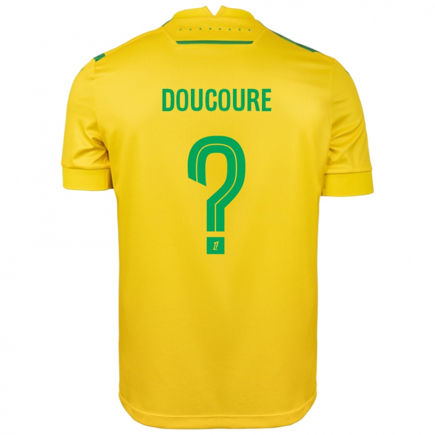 Kinder Sekou Doucoure #0 Gelb Grün Heimtrikot Trikot 2024/25 T-Shirt Schweiz