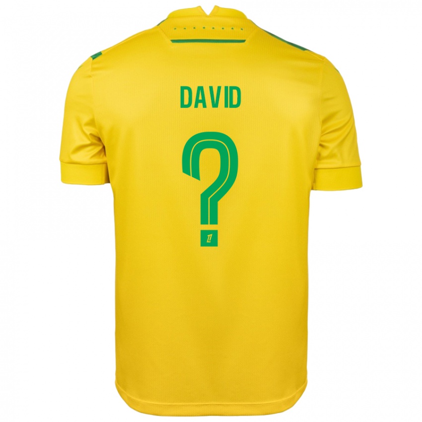 Kinder Timothé David #0 Gelb Grün Heimtrikot Trikot 2024/25 T-Shirt Schweiz